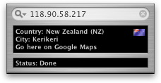 IP Locator: front of interface